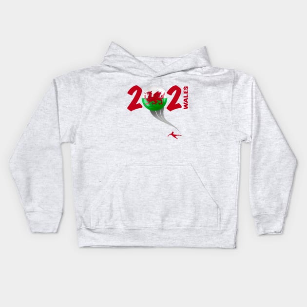 Wales Euro Soccer 2021 Kids Hoodie by DesignOfNations